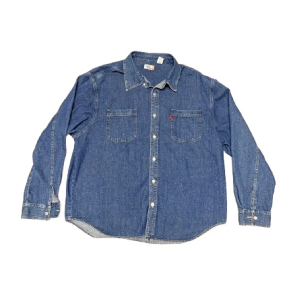 Levi’s Men’s Button Down Thick Jean Shirt-Size XXL